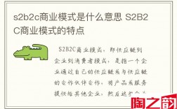 s2b2c商业模式是什么意思 S2B2C商业模式的特点